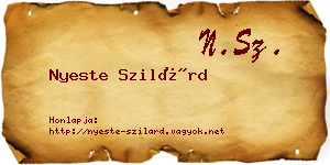 Nyeste Szilárd névjegykártya