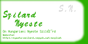 szilard nyeste business card